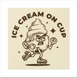 Ice Cream On Cup Posters and Art